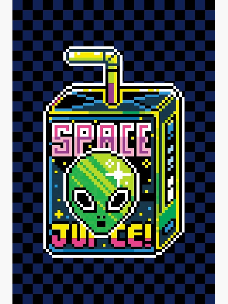 Space Juice Pixel Juice Box Poster For Sale By Pixelins Redbubble