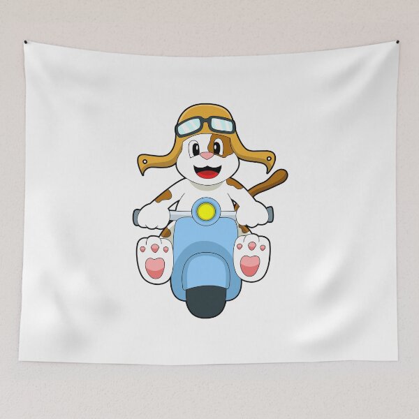 Item preview, Dog as Biker with Scooter designed and sold by Snabdesign84.