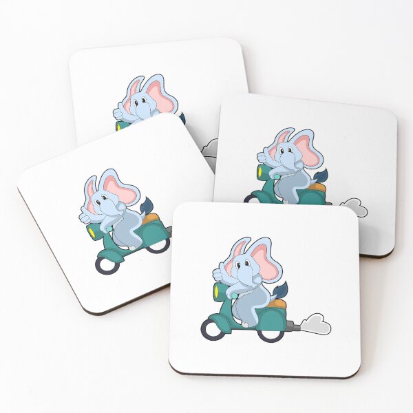 Item preview, Elephant as Biker with Scooter designed and sold by Snabdesign84.