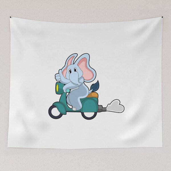 Item preview, Elephant as Biker with Scooter designed and sold by Snabdesign84.
