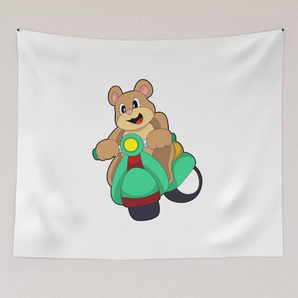 Item preview, Bear as Biker with Scooter designed and sold by Snabdesign84.
