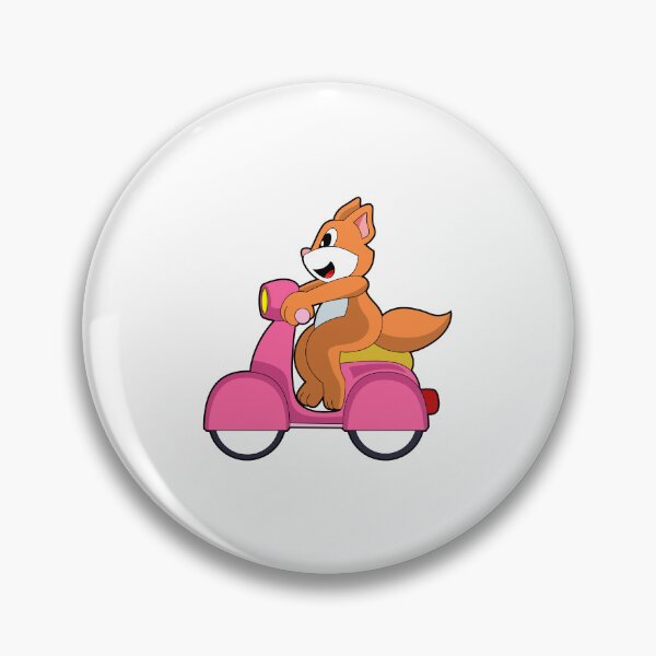 Item preview, Cat as Biker with Scooter designed and sold by Snabdesign84.