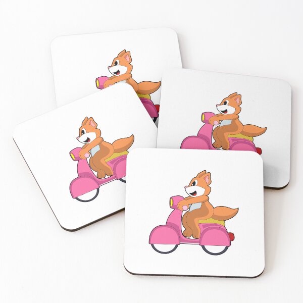 Item preview, Cat as Biker with Scooter designed and sold by Snabdesign84.