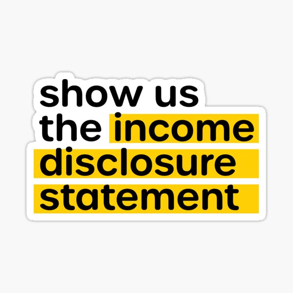 Anti Multilevel Marketing Show Us the Income Disclosure Statement Sticker