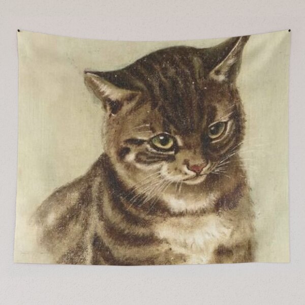 Item preview,  Portrait of a Curious Cat designed and sold by SweetMySpot.