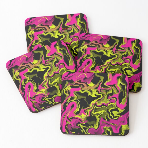 Item preview, Pink and Yellow Liquid Art; Acrylic Pour Art designed and sold by WoollyOrbit2000.