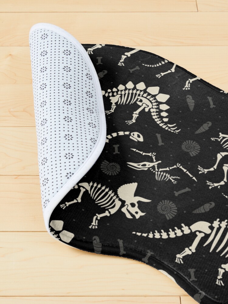 Alternate view of Dinosaur Fossils in Black Pet Mat