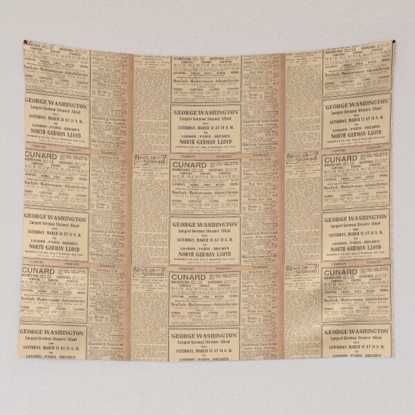 Item preview, 1912 Titanic return voyage newspaper advert clipping circled designed and sold by artfromthepast.