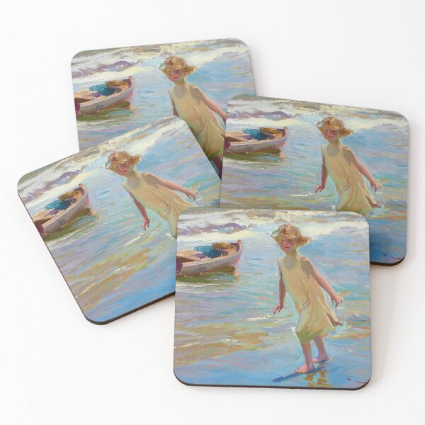 Item preview, Niña en la playa, Valencia by Joaquin Sorolla (1910) designed and sold by allhistory.