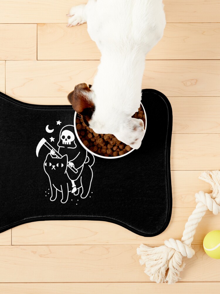 Alternate view of Death Rides A Black Cat Pet Mat