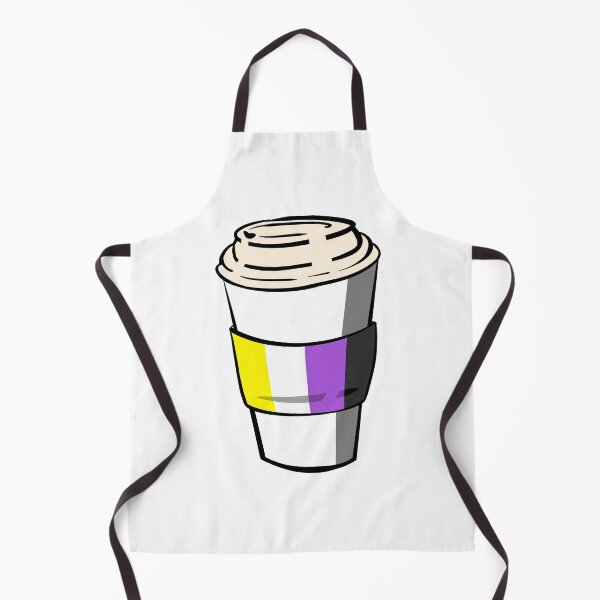 Item preview, Non Binary Pride Coffee Cup Doodle designed and sold by CJ Vanderbeek.