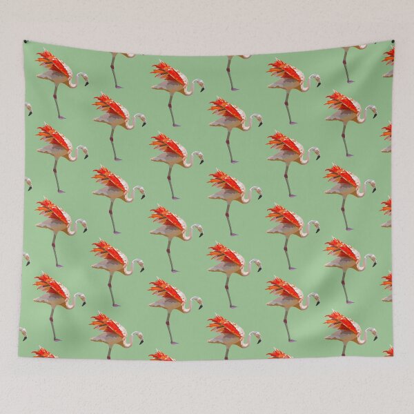 Item preview, C is for Chilean Flamingo,Chilean Flamingo Illustration – Elegant South American Wading Bird Artwork designed and sold by PrettylittlepastelUk.