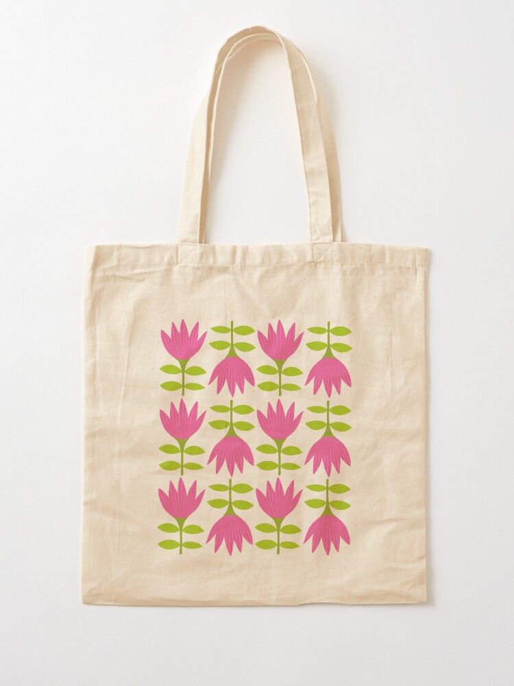 Thumbnail 2 of 5, Tote Bag, Pink Tulips designed and sold by Helen Houghton.