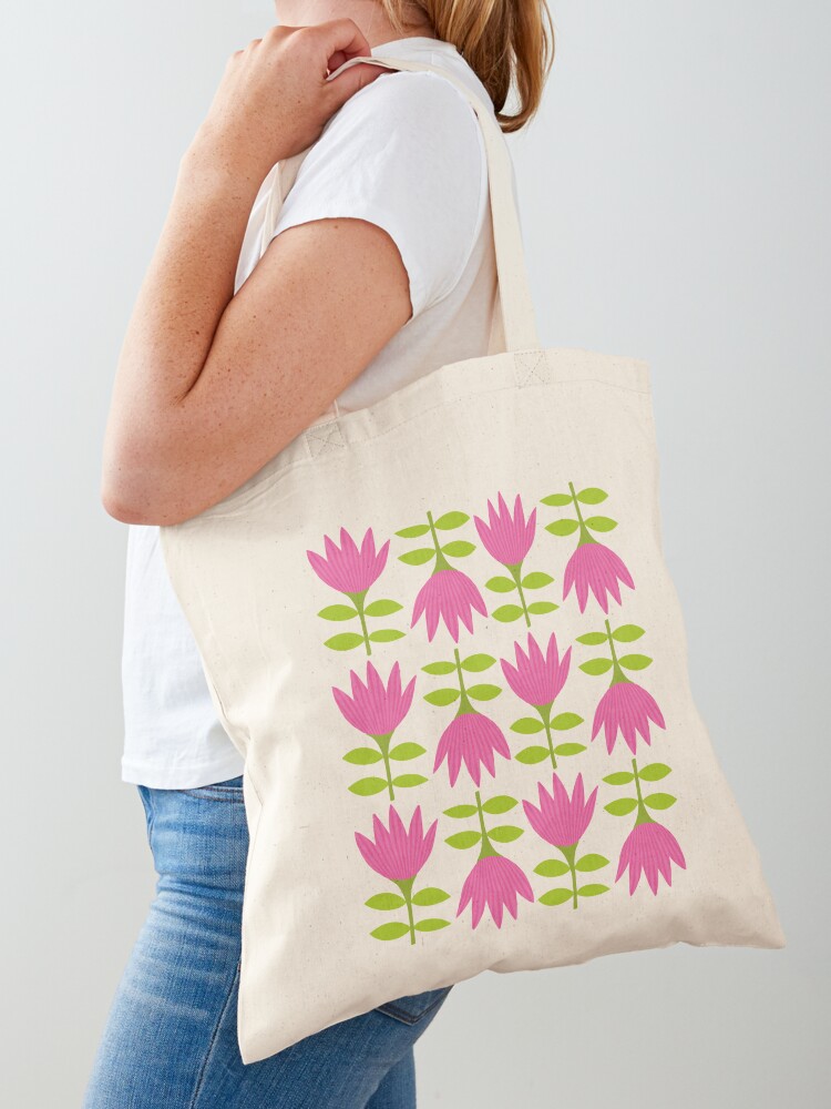 Thumbnail 1 of 5, Tote Bag, Pink Tulips   designed and sold by Helen Houghton.