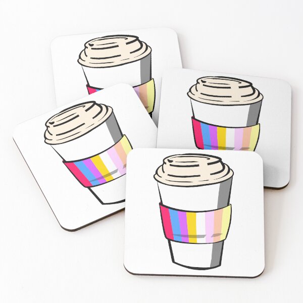 Item preview, Pangender Pride Coffee Cup Doodle designed and sold by CJ Vanderbeek.