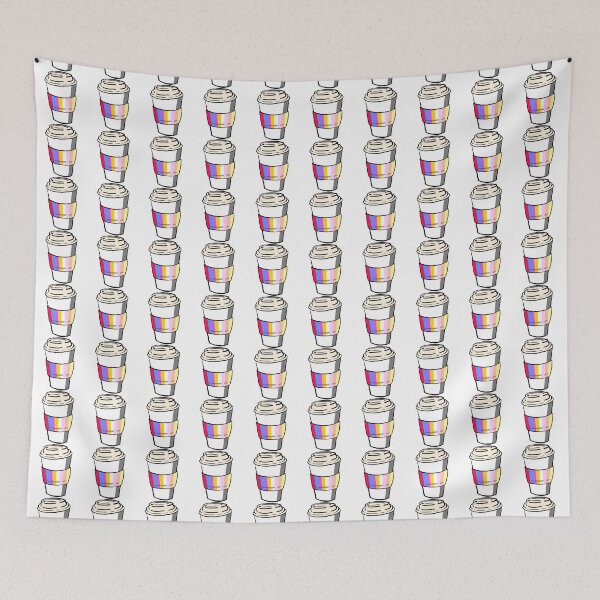 Item preview, Pangender Pride Coffee Cup Doodle designed and sold by CJ Vanderbeek.