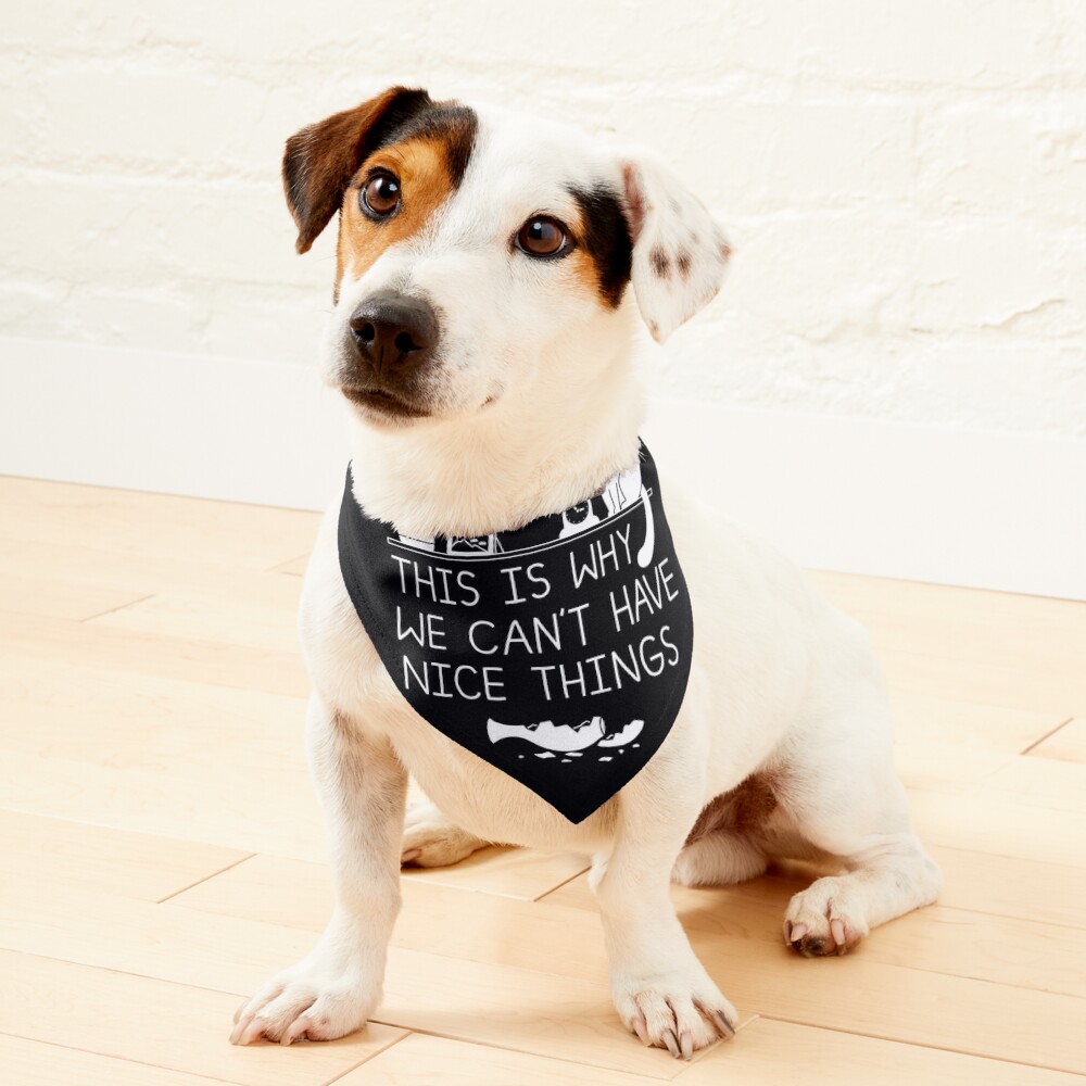 This is Why We Can't Have Nice Things Pet Bandana for Sale by obinsun