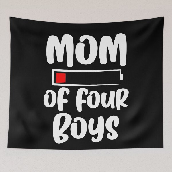 Item preview, Mom Of Four Boys Funny Graphic designed and sold by GO SHIRT-TEE.