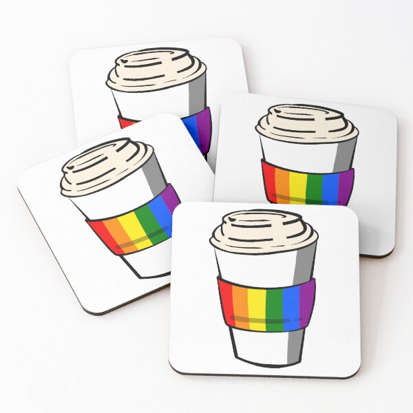 Item preview, Rainbow Pride Coffee Cup Doodle designed and sold by CJ Vanderbeek.