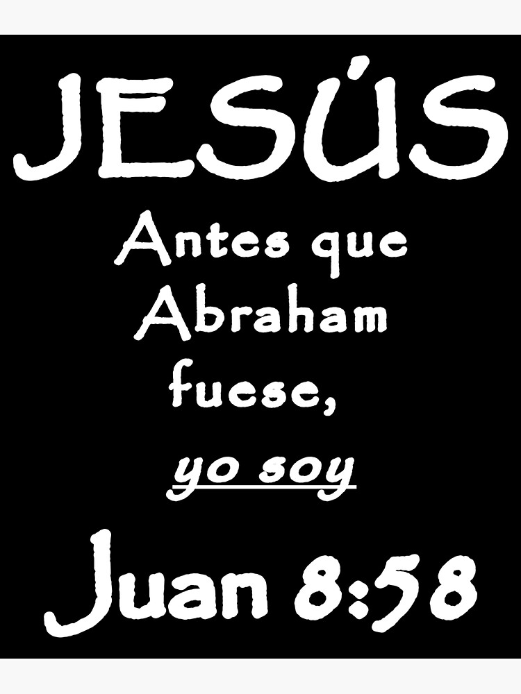 Pegatina «Juan 8:58 Jesús Yo Soy Versículo De La Biblia En Español» De ...