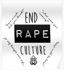 End Rape Culture (With Quotes) Poster