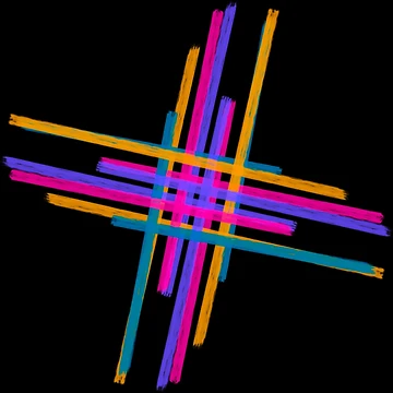 Artwork thumbnail, multi colored cross by Meo Design