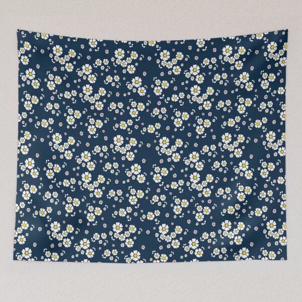 Item preview, Plants pattern / Colorful daisy pattern: spring blue designed and sold by oceanys.