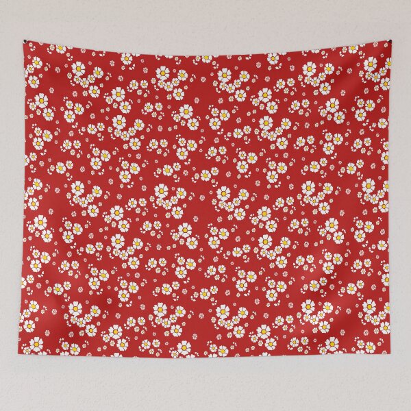 Item preview, Plants pattern / Colorful daisy pattern: spring red designed and sold by oceanys.