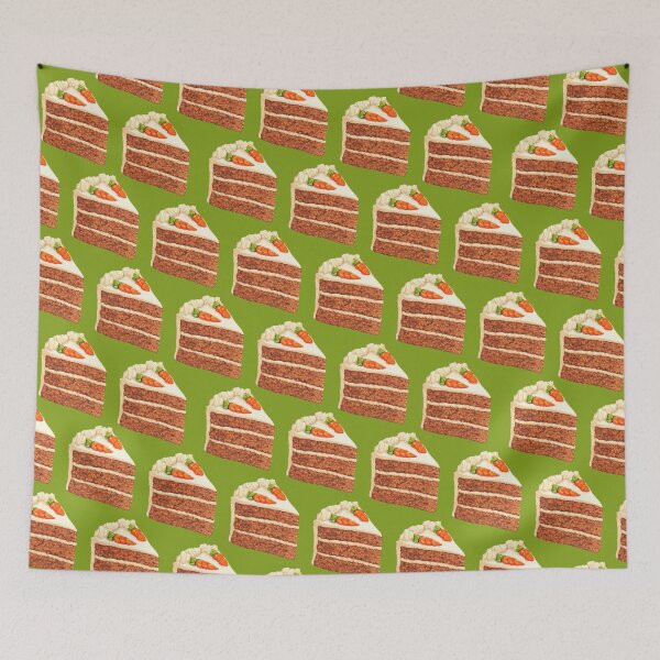 Item preview, Carrot Cake Pattern - Green designed and sold by Kelly  Gilleran.