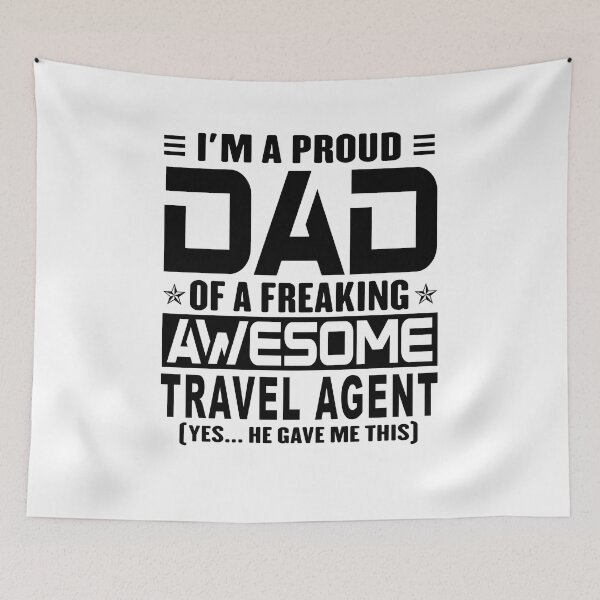 Item preview, I’m A Proud Dad Of A Freaking Awesome travel agent, Funny Dad Shirt, Dad Of travel agent Shirt, Dad Gifts, Christmas Gifts For Dad designed and sold by xlnv.