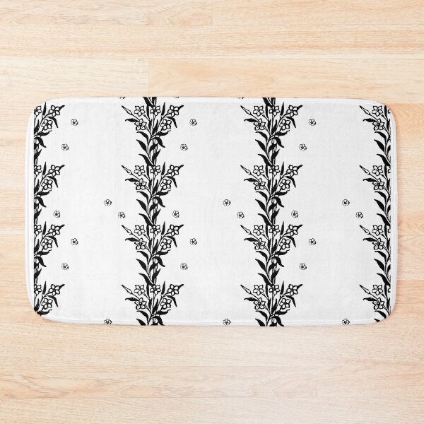 Item preview, Botanical Monochrome Flower Vines - Seamless Pattern designed and sold by SunnyBrand.
