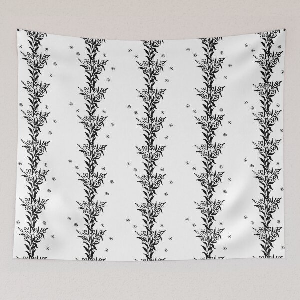 Item preview, Botanical Monochrome Flower Vines - Seamless Pattern designed and sold by SunnyBrand.