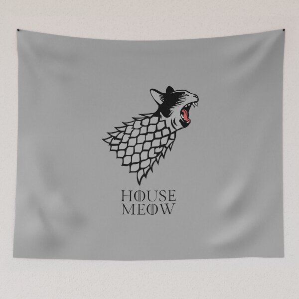 Item preview, House Meow with yawning cat designed and sold by knappidesign.