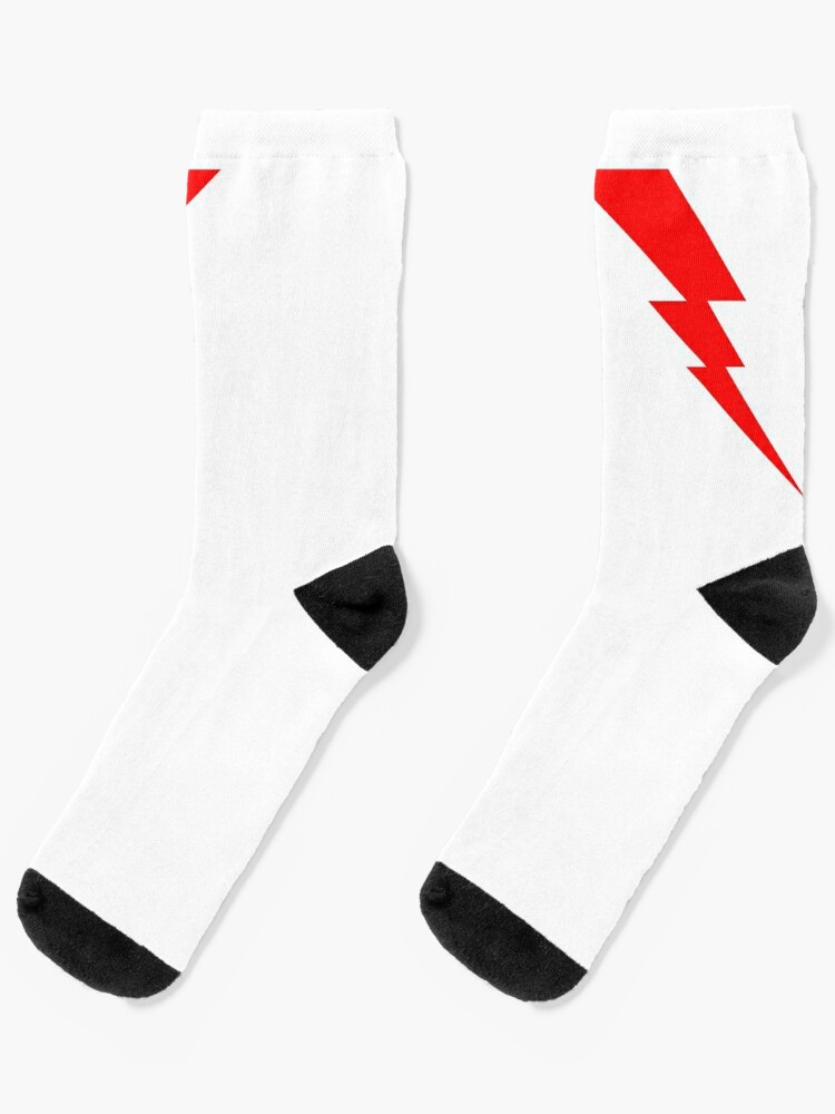 Red Carded Cotton Lightning Bolt Sock
