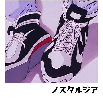 Retro Anime Sneakers Anime Shoes Retro Anime Aesthetic Canvas Print