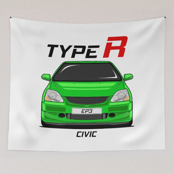 Item preview, The JDM Racing Green EP3 Art designed and sold by goldentuners.