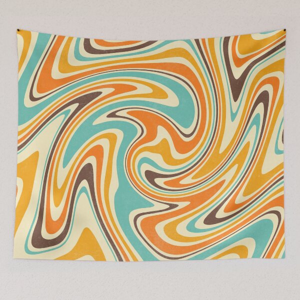 Item preview, Groovie Retro 70s Swirl Spiral Colorful designed and sold by trajeado14.