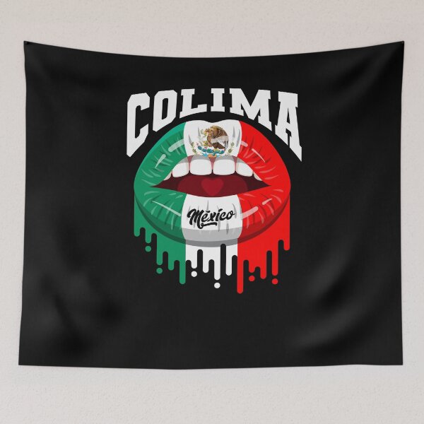 Artikelvorschau, Lippen küssen Colima de Mexiko-Flagge entworfen und verkauft von Fr33m4n1111.