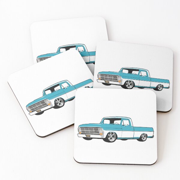 Item preview, Light Blue & White 60s Lowered F Truck designed and sold by CoolRide.