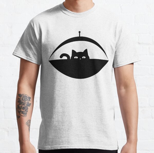 Item preview, Flying Saucer Cat - Funny Black Cat in UFO designed and sold by MellowCat.