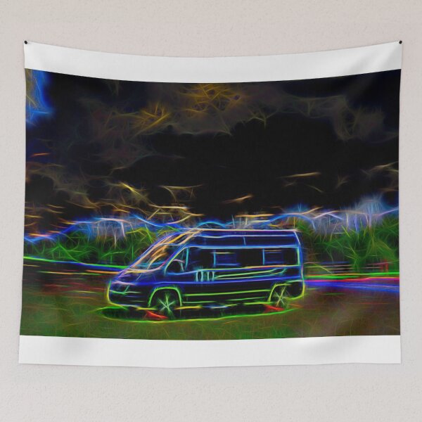 Item preview, Campervan With Weird and Wonderful Bright Colours and Neon Lights designed and sold by acceleratorhams.