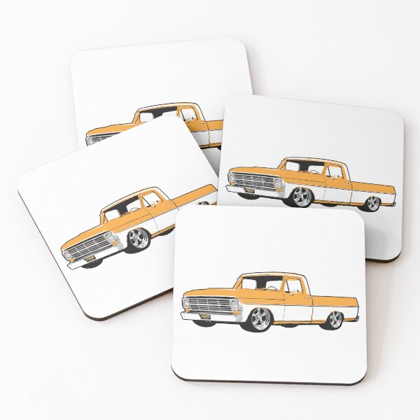 Item preview, Yellow & White 60s Lowered F Truck designed and sold by CoolRide.
