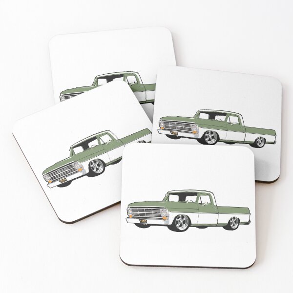 Item preview, Green & White 60s Lowered F Truck designed and sold by CoolRide.