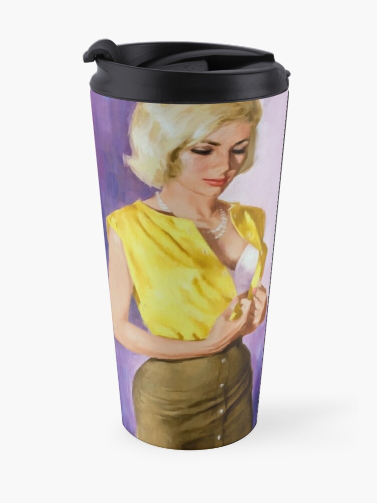 Sexy Pulp Fiction Cover Reprint Of Vintage Pulp Sex Novel Travel Coffee Mug For Sale By