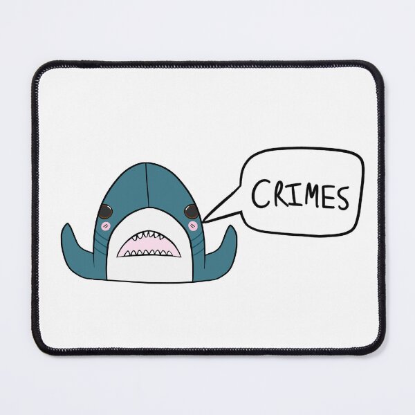 Item preview, crimes blahaj shark cute sticker designed and sold by princeofqueer.