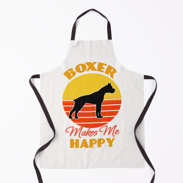 Item preview, Boxer Dog Makes Me Happy Dog puppy Lover Cute Sunser Retro Funny designed and sold by Meteor77.