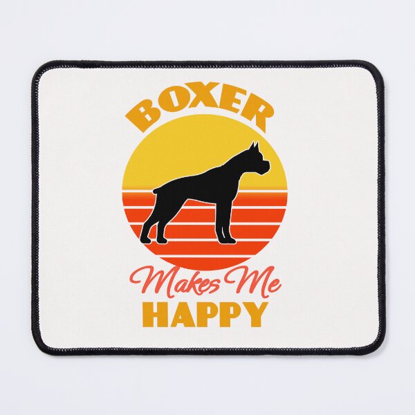 Item preview, Boxer Dog Makes Me Happy Dog puppy Lover Cute Sunser Retro Funny designed and sold by Meteor77.