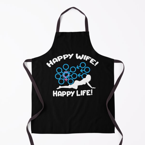 Item preview, Swinger Happy Wife equals Happy Life! Happy Wife Gangbang! For dark colors. designed and sold by swingersshop.