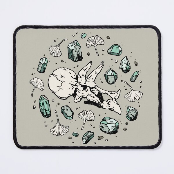 Item preview, Triceratops Rocks! | Aquamarine | Dinosaur Skull Fossil Art designed and sold by OMEGAFAUNA.