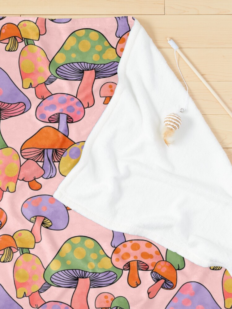 Alternate view of Happy Hippie Mushroom Magic Pet Blanket